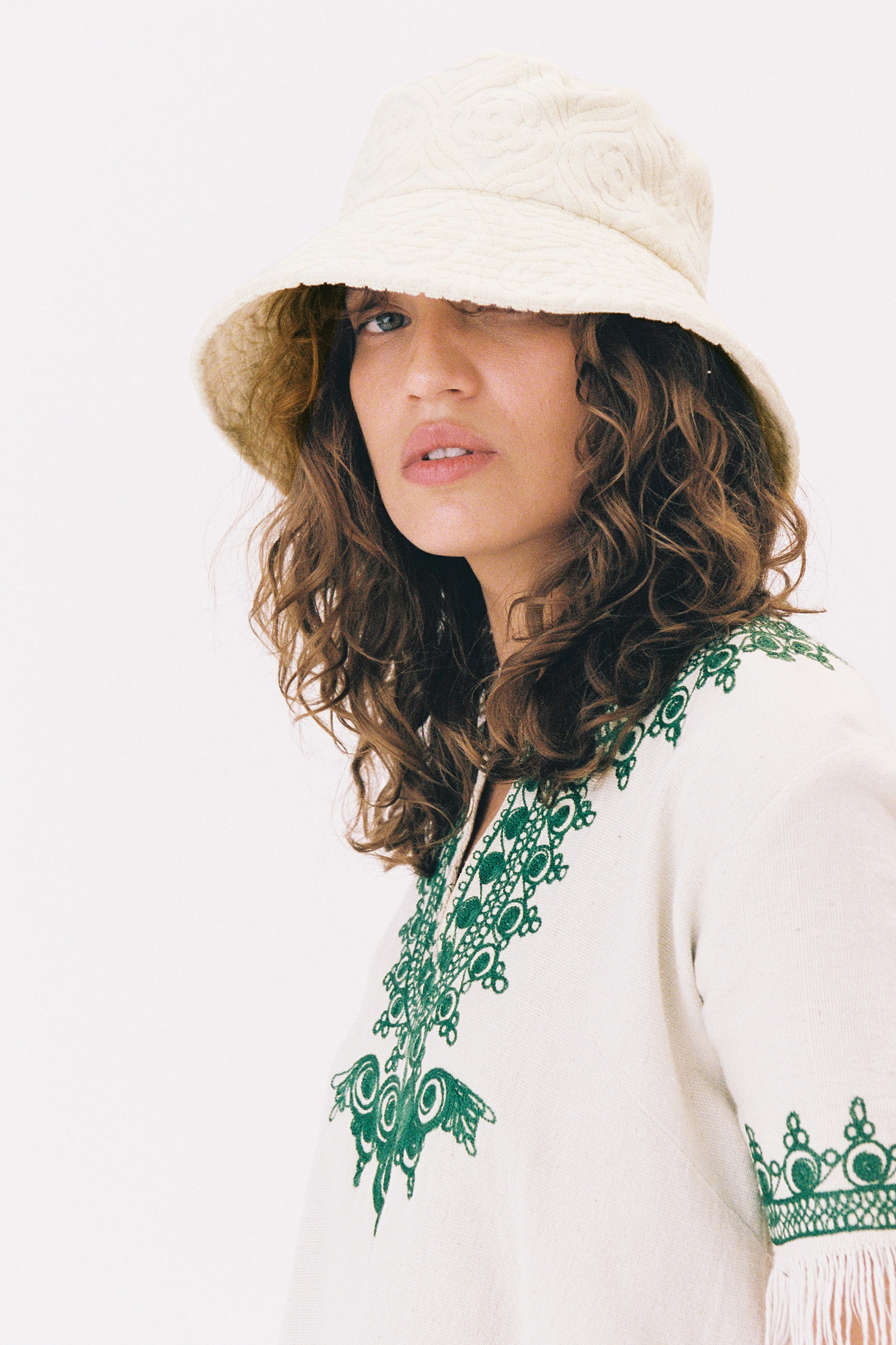 Palm-Bucket-Cream-Embossed-Terry-Bucket-Hat-Lifestyle-2